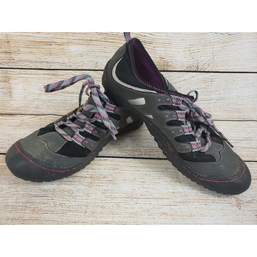 J-41 Signia SIG50 Vegan Gray Purple Faux Fur Lined Women's Shoes Size 8.5